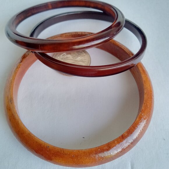 Ginormous Lot of 7 Beautiful Brown Bangles!! - Picture 10 of 11